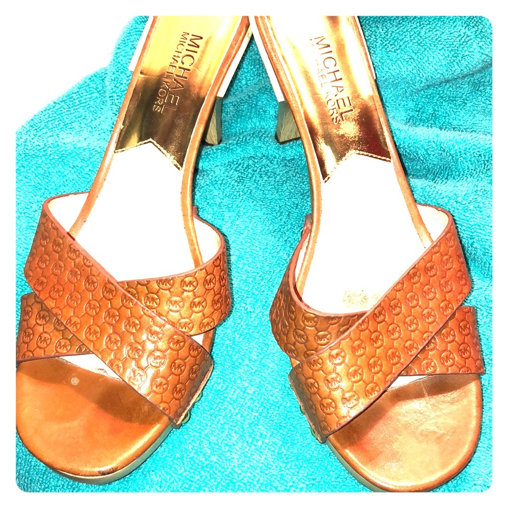 Michael Kors slip on sandal heels 8.5
